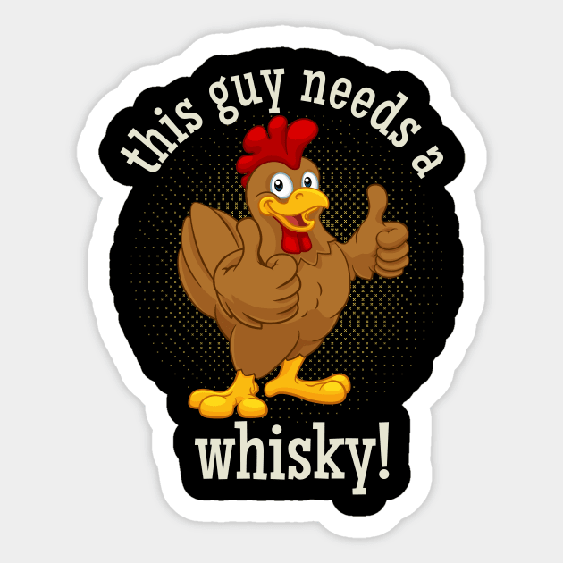 This Guy needs a Whisky Sticker by KreativPix